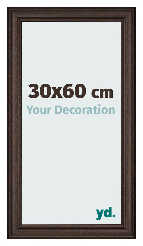 Photo Frame 30x60cm Oak Dark MDF Lazio Front Size | Yourdecoration.co.uk
