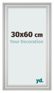 Photo Frame 30x60cm Silver Matte MDF Lazio Front Size | Yourdecoration.co.uk