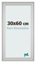 Photo Frame 30x60cm Silver Matte MDF Lazio Front Size | Yourdecoration.co.uk