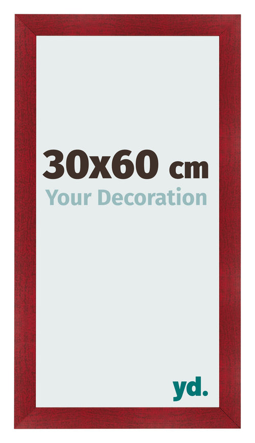Photo Frame 30x60cm Wine Red Swept MDF Pisa Front Size | Yourdecoration.co.uk