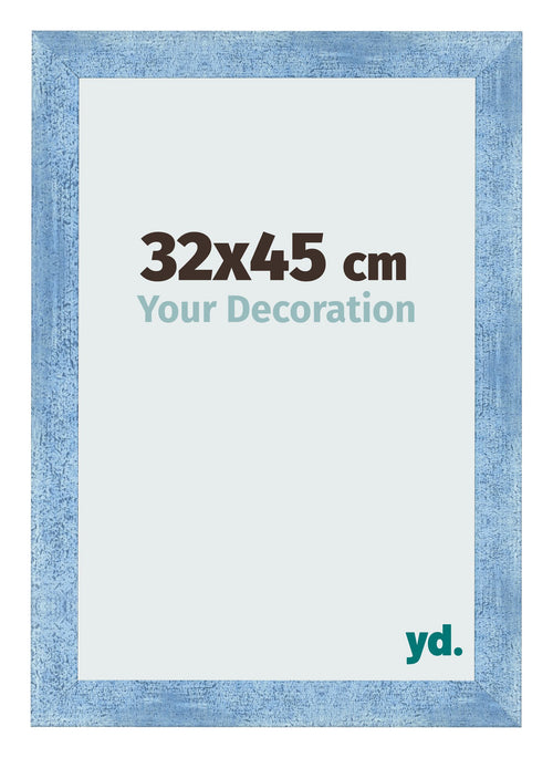 Photo Frame 32x45cm Clear Blue Swept MDF Pisa Front Size | Yourdecoration.co.uk