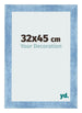 Photo Frame 32x45cm Clear Blue Swept MDF Pisa Front Size | Yourdecoration.co.uk