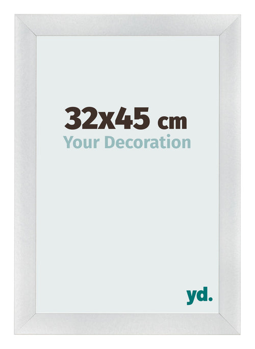 Photo Frame 32x45cm Silver Black Swept MDF Pisa Front Size | Yourdecoration.co.uk