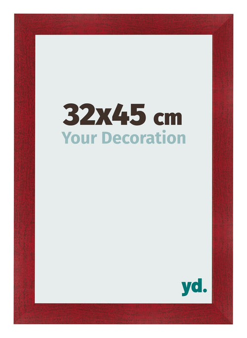 Photo Frame 32x45cm Wine Red Swept MDF Pisa Front Size | Yourdecoration.co.uk