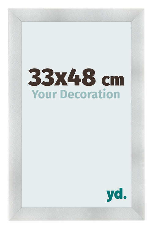 Photo Frame 33x48cm Aluminum Brushed MDF Pisa Front Size | Yourdecoration.co.uk