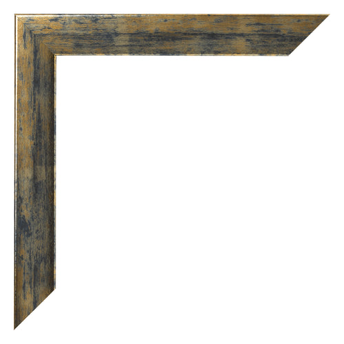 Photo Frame 33x48cm Blue Gold Melange MDF Pisa Detail Corner | Yourdecoration.co.uk
