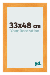 Photo Frame 33x48cm Orange MDF Pisa Front Size | Yourdecoration.co.uk