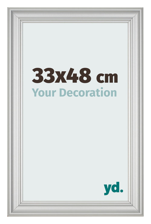 Photo Frame 33x48cm Silver Matte MDF Lazio Front Size | Yourdecoration.co.uk
