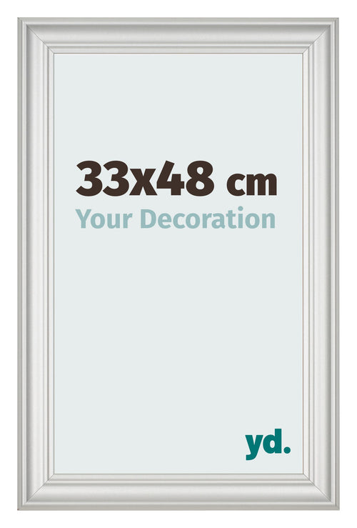 Photo Frame 33x48cm White Swept MDF Lazio Front Size | Yourdecoration.co.uk