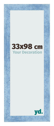 Photo Frame 33x98cm Clear Blue Swept MDF Pisa Front Size | Yourdecoration.co.uk