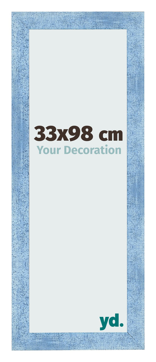 Photo Frame 33x98cm Clear Blue Swept MDF Pisa Front Size | Yourdecoration.co.uk