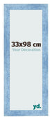 Photo Frame 33x98cm Clear Blue Swept MDF Pisa Front Size | Yourdecoration.co.uk