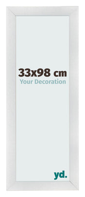 Photo Frame 33x98cm Silver Black Swept MDF Pisa Front Size | Yourdecoration.co.uk