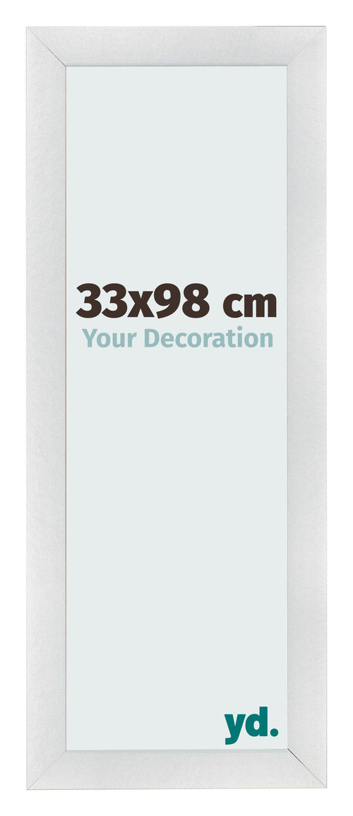 Photo Frame 33x98cm Silver Black Swept MDF Pisa Front Size | Yourdecoration.co.uk