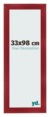 Photo Frame 33x98cm Wine Red Swept MDF Pisa Front Size | Yourdecoration.co.uk