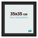 Photo Frame 35x35cm Black Woodgrain MDF Lazio Front Size | Yourdecoration.co.uk