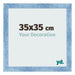 Photo Frame 35x35cm Clear Blue Swept MDF Pisa Front Size | Yourdecoration.co.uk
