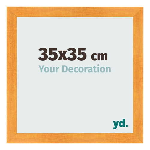 Photo Frame 35x35cm Orange MDF Pisa Front Size | Yourdecoration.co.uk