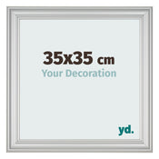 Photo Frame 35x35cm Silver Matte MDF Lazio Front Size | Yourdecoration.co.uk