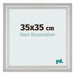 Photo Frame 35x35cm Silver Matte MDF Lazio Front Size | Yourdecoration.co.uk