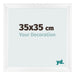 Photo Frame 35x35cm White Vintage MDF Pisa Front Size | Yourdecoration.co.uk