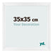 Photo Frame 35x35cm White Vintage MDF Pisa Front Size | Yourdecoration.co.uk