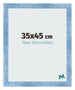 Photo Frame 35x45cm Clear Blue Swept MDF Pisa Front Size | Yourdecoration.co.uk