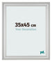 Photo Frame 35x45cm Silver Matte MDF Lazio Front Size | Yourdecoration.co.uk