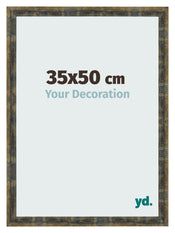 Photo Frame 35x50cm Blue Gold Melange MDF Pisa Front Size | Yourdecoration.co.uk