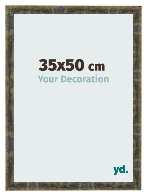 Photo Frame 35x50cm Blue Gold Melange MDF Pisa Front Size | Yourdecoration.co.uk