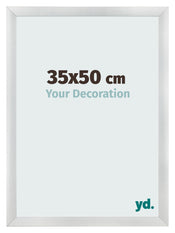 Photo Frame 35x50cm Silver Black Swept MDF Pisa Front Size | Yourdecoration.co.uk