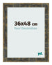 Photo Frame 36x48cm Blue Gold Melange MDF Pisa Front Size | Yourdecoration.co.uk