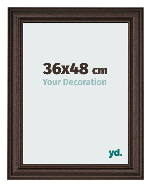 Photo Frame 36x48cm Oak Dark MDF Lazio Front Size | Yourdecoration.co.uk