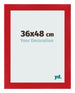 Photo Frame 36x48cm Red MDF Pisa Front Size | Yourdecoration.co.uk