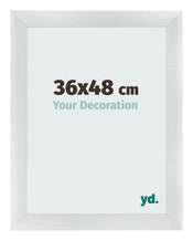 Photo Frame 36x48cm Silver Black Swept MDF Pisa Front Size | Yourdecoration.co.uk