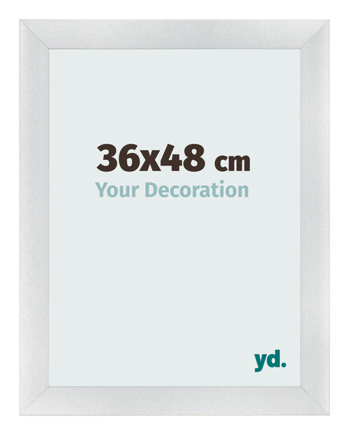 Photo Frame 36x48cm Silver Black Swept MDF Pisa Front Size | Yourdecoration.co.uk