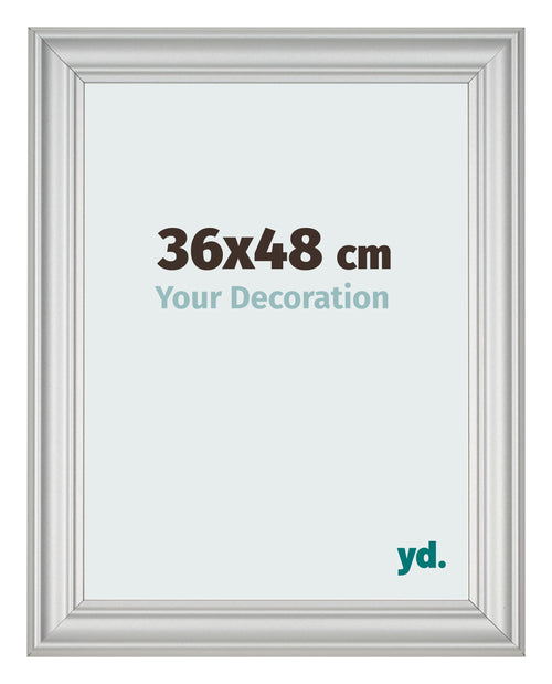 Photo Frame 36x48cm Silver Matte MDF Lazio Front Size | Yourdecoration.co.uk