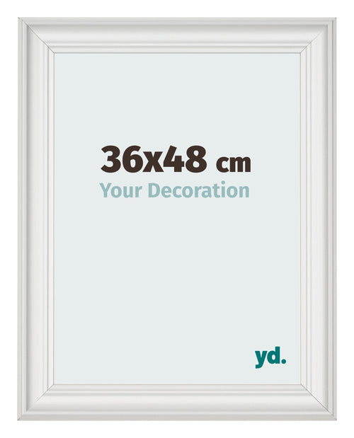 Photo Frame 36x48cm White Swept MDF Lazio Front Size | Yourdecoration.co.uk