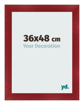 Photo Frame 36x48cm Wine Red Swept MDF Pisa Front Size | Yourdecoration.co.uk