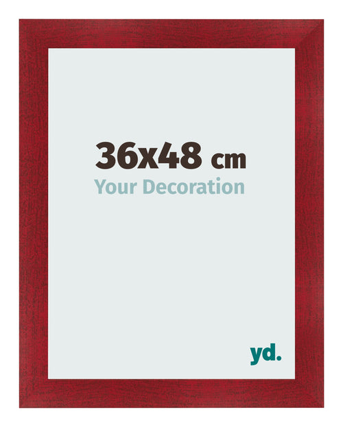 Photo Frame 36x48cm Wine Red Swept MDF Pisa Front Size | Yourdecoration.co.uk
