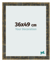 Photo Frame 36x49cm Blue Gold Melange MDF Pisa Front Size | Yourdecoration.co.uk