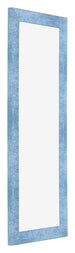 Photo Frame 37 5x98cm Clear Blue Swept MDF Pisa Front Oblique | Yourdecoration.co.uk