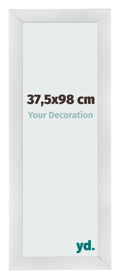 Photo Frame 37 5x98cm Silver Black Swept MDF Pisa Front Size | Yourdecoration.co.uk