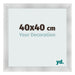 Photo Frame 40x40cm Aluminum Brushed MDF Pisa Front Size | Yourdecoration.co.uk