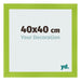 Photo Frame 40x40cm Green MDF Pisa Front Size | Yourdecoration.co.uk