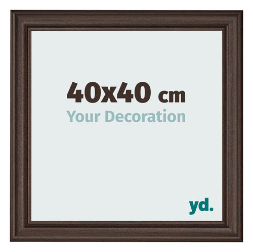 Photo Frame 40x40cm Oak Dark MDF Lazio Front Size | Yourdecoration.co.uk