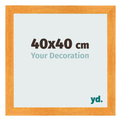 Photo Frame 40x40cm Orange MDF Pisa Front Size | Yourdecoration.co.uk