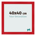 Photo Frame 40x40cm Red MDF Pisa Front Size | Yourdecoration.co.uk