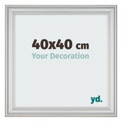 Photo Frame 40x40cm Silver Matte MDF Lazio Front Size | Yourdecoration.co.uk