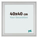 Photo Frame 40x40cm Silver Matte MDF Lazio Front Size | Yourdecoration.co.uk